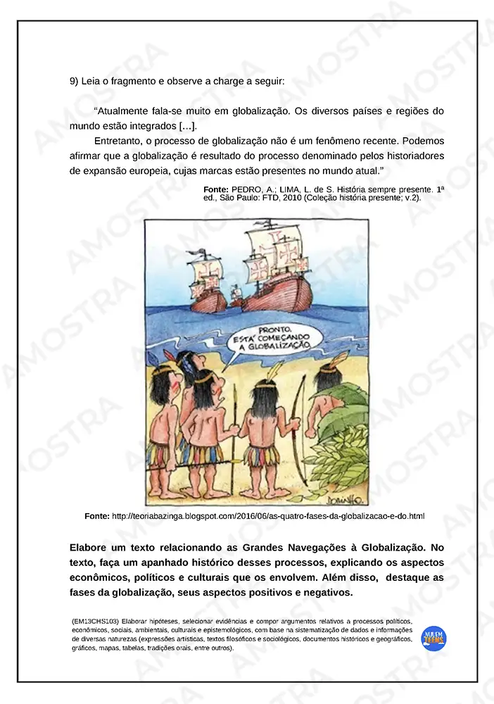 Atividades de História Ensino Médio - Imagem 5