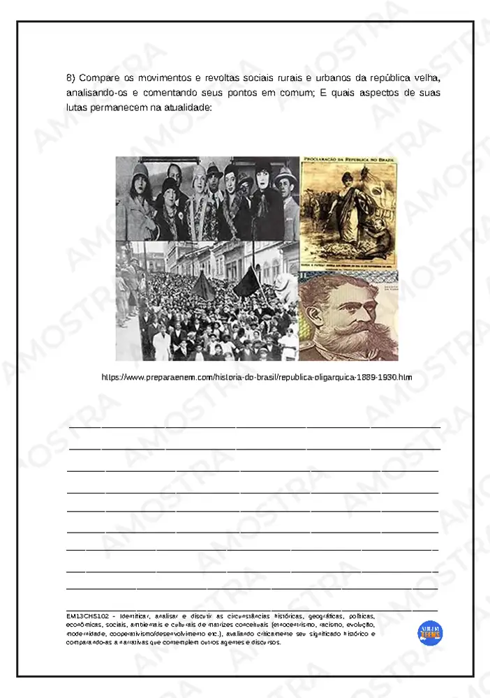 Atividades de História Ensino Médio - Imagem 6