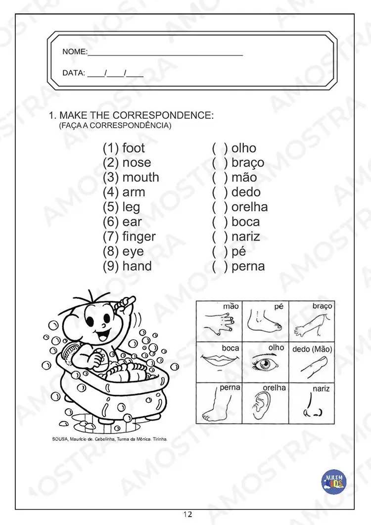 Atividades de Inglês para Fundamental 1 Vol 1 - Imagem 5