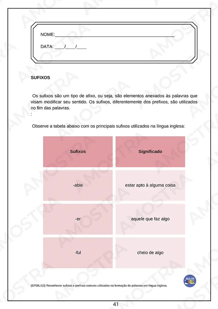 Kit de Atividades para Inglês 6º ao 9º Ano - Imagem 3