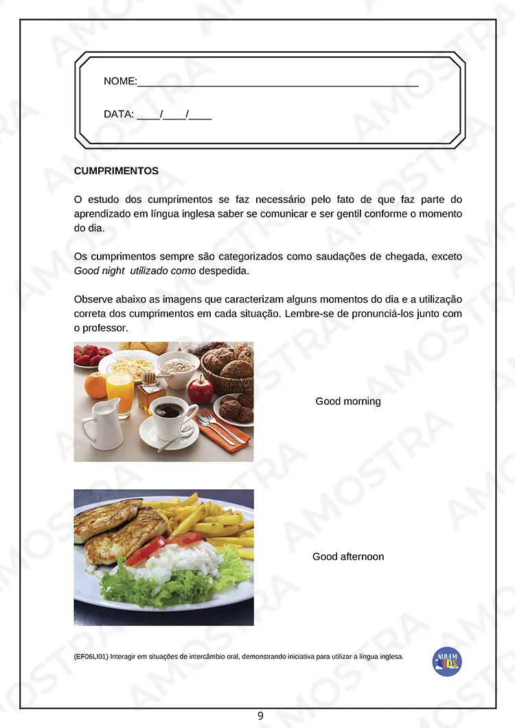 Kit de Atividades para Inglês 6º ao 9º Ano - Imagem 6