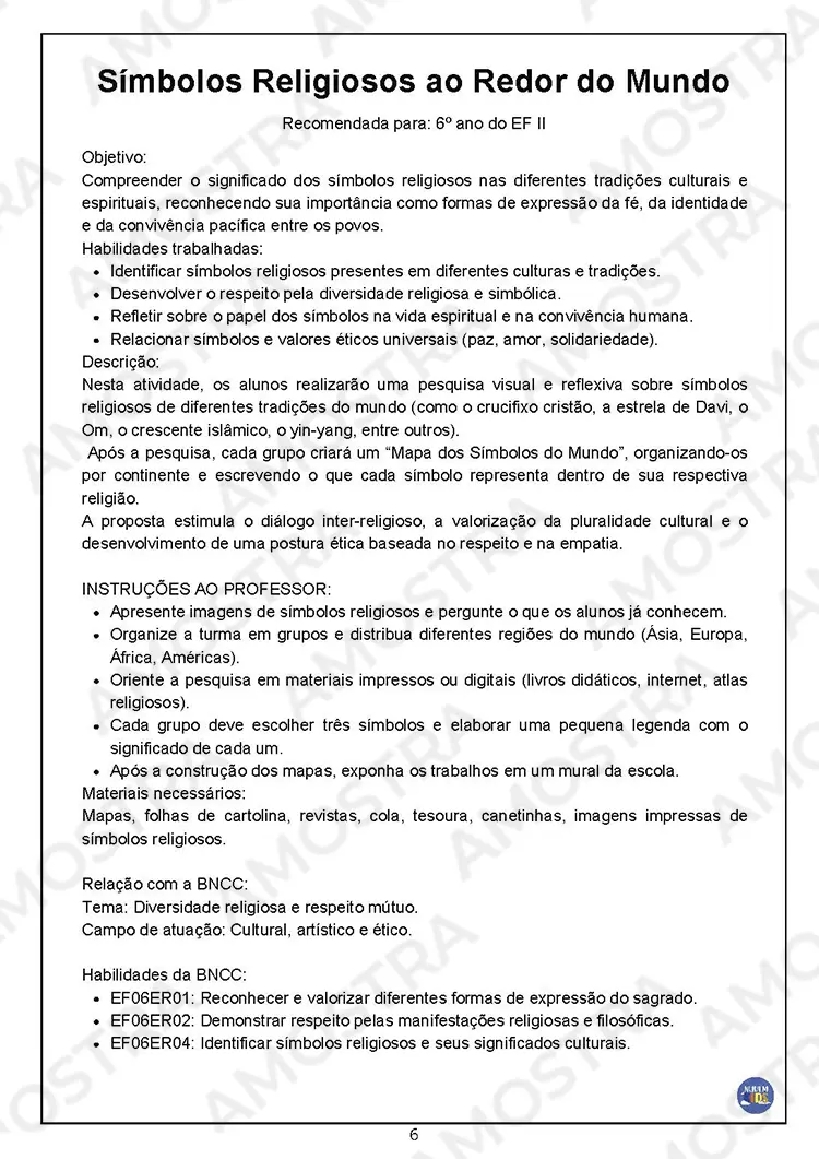 Atividades Interativas Ensino Religioso 6º ao 9º Ano - Imagem 7