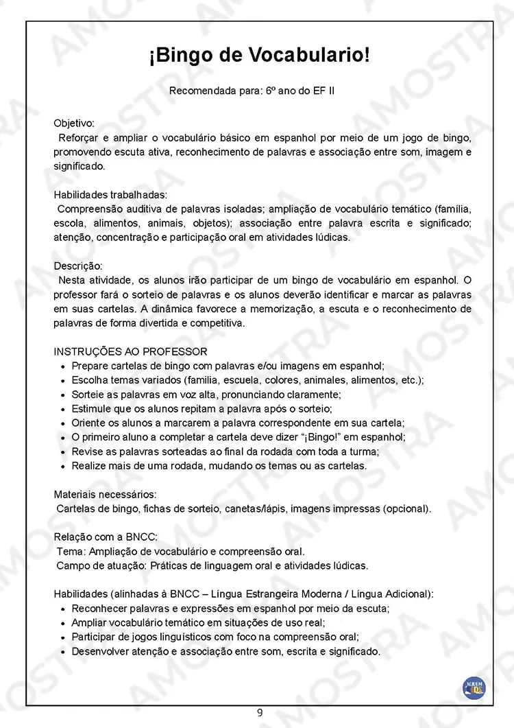 Atividades Interativas Espanhol 6º ao 9º Ano - Imagem 7