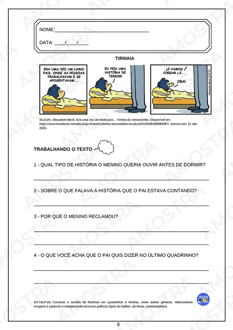 Atividades de Interpretação Textual para Fundamental 1 - Imagem 3