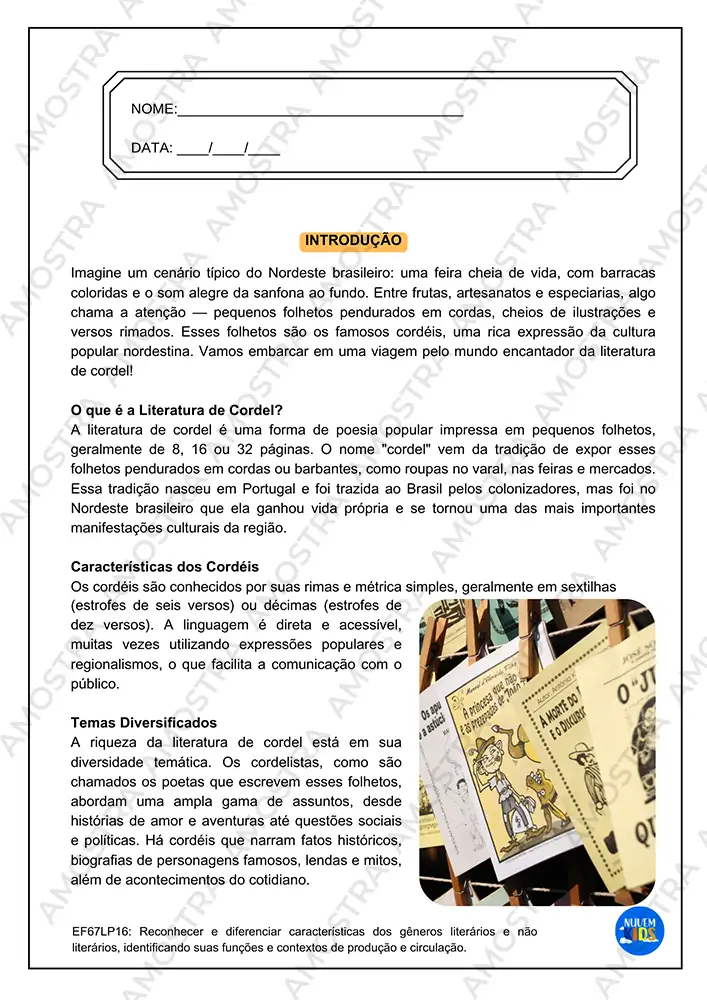 Literatura de Cordel 6º ao 9º Ano - Imagem 3