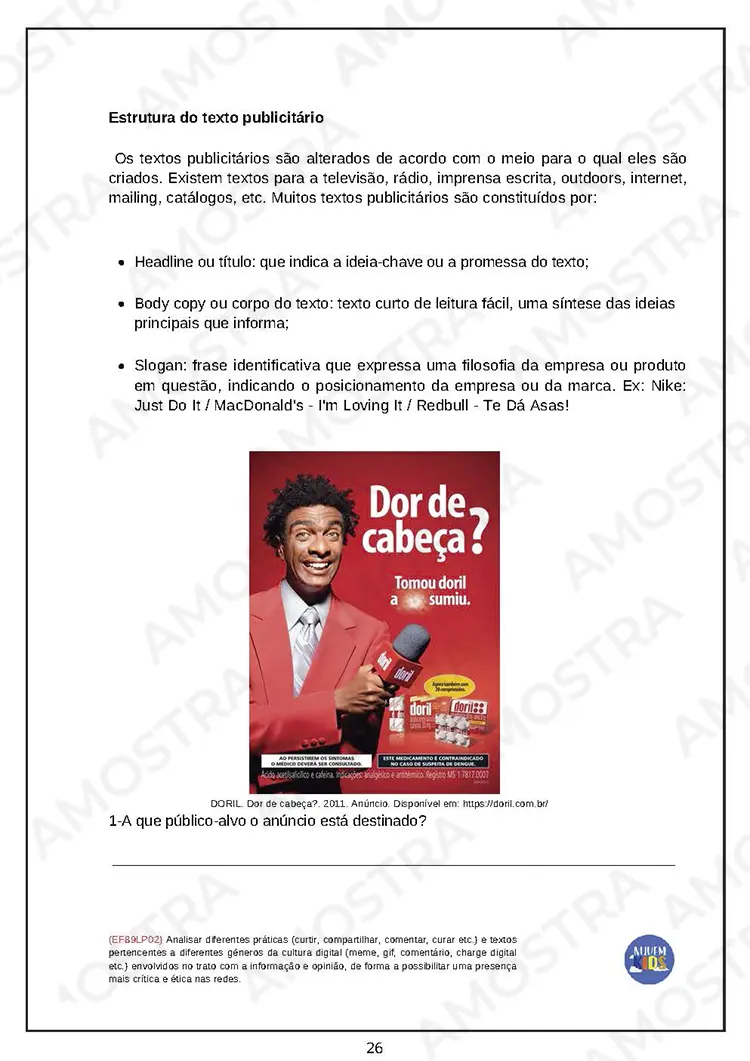 Kit de Atividades para Português 6º ao 9º Ano - Imagem 2