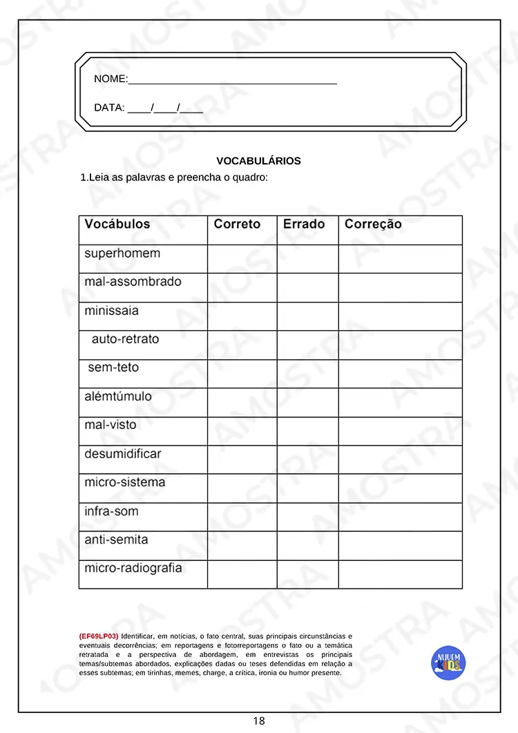 Kit de Atividades para Português 6º ao 9º Ano - Imagem 6