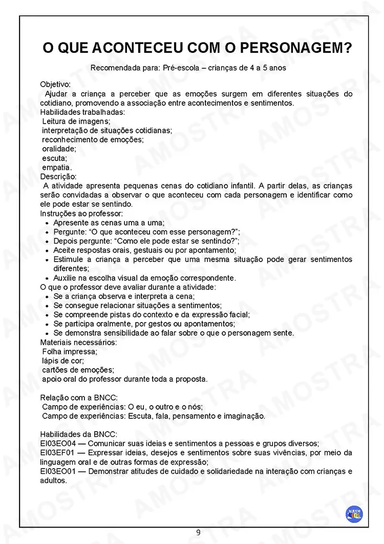 Sequência Didática Autocontrole Educação Infantil - Imagem 4