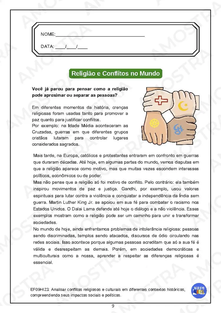 Atividades de Projeto Sociocultural para Fundamental 2 - Imagem 2