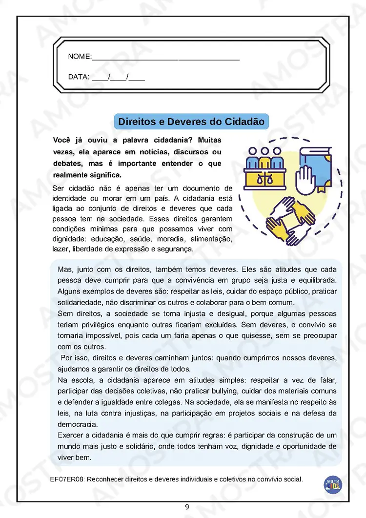 Atividades de Projeto Sociocultural para Fundamental 2 - Imagem 7