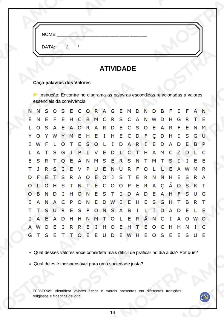 Valores e Atitudes Ensino Religioso Fundamental 2 - Imagem 4
