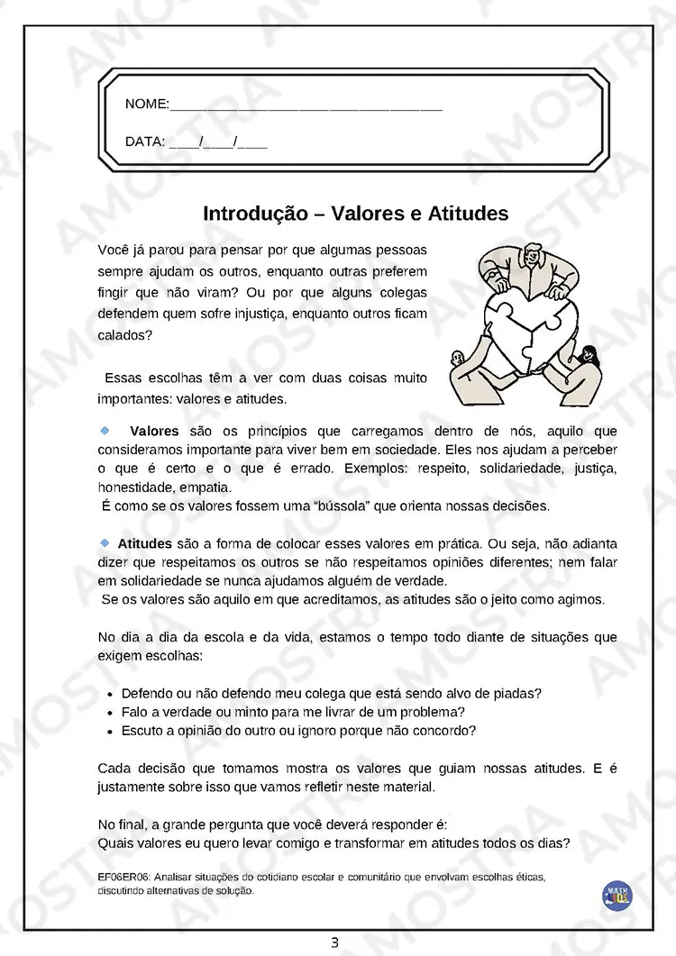 Valores e Atitudes Ensino Religioso Fundamental 2 - Imagem 5
