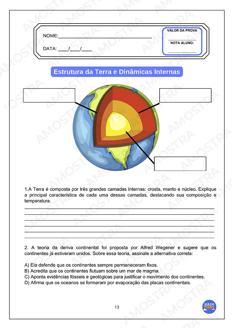 Avaliações de Geografia Ensino Médio - Imagem 5