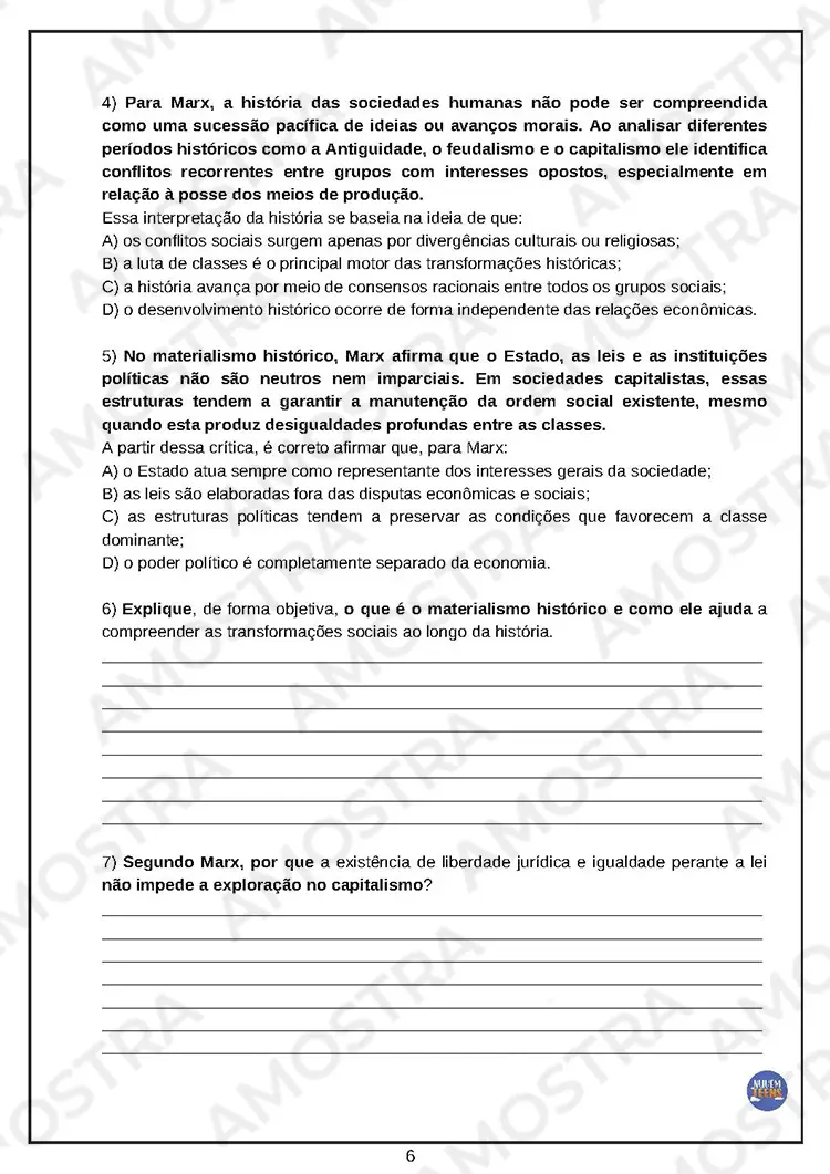 Avaliações de Filosofia Ensino Médio - Imagem 4