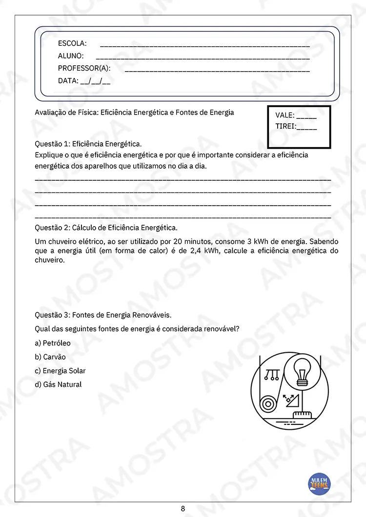 Avaliações de Física Ensino Médio - Imagem 5