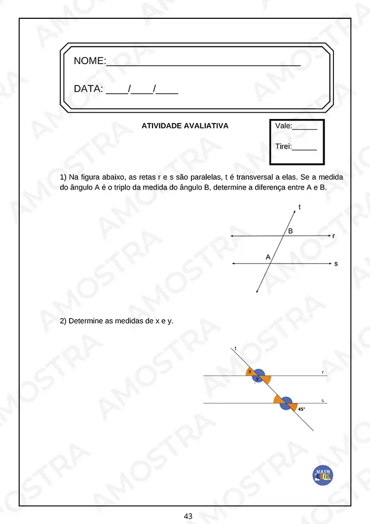 Avaliações de Matemática 6º ao 9º Ano - Imagem 2