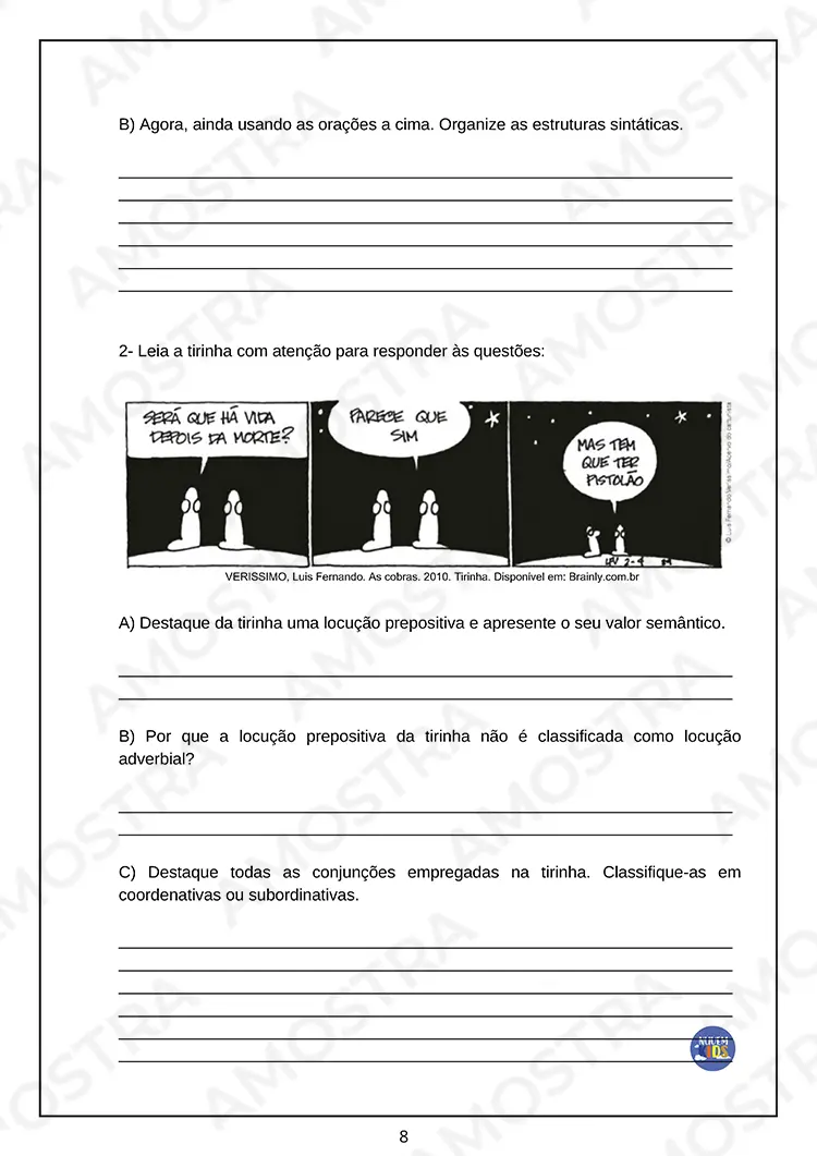 Avaliações de Português 6º ao 9º Ano - Imagem 6