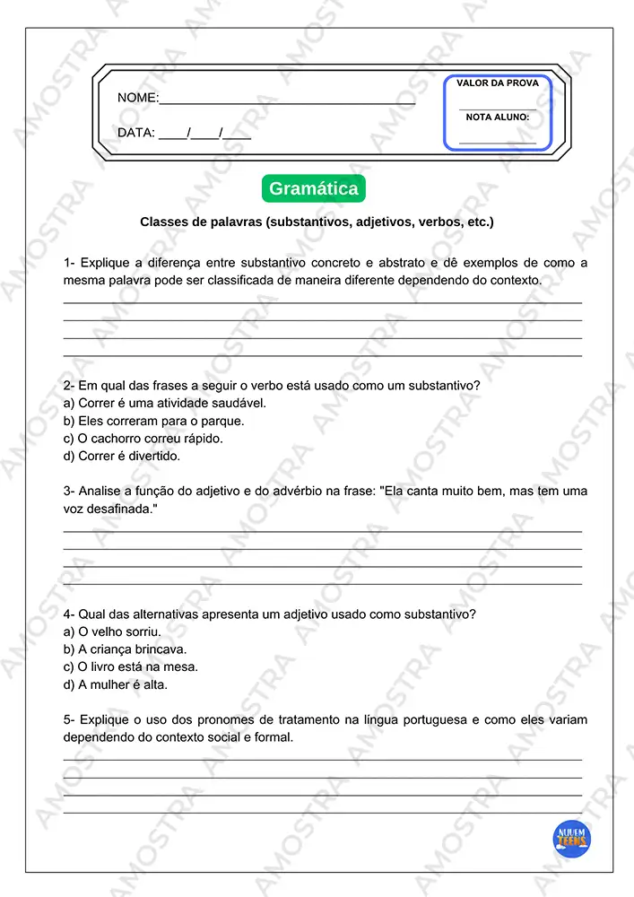 Avaliações de Português Ensino Médio - Imagem 3