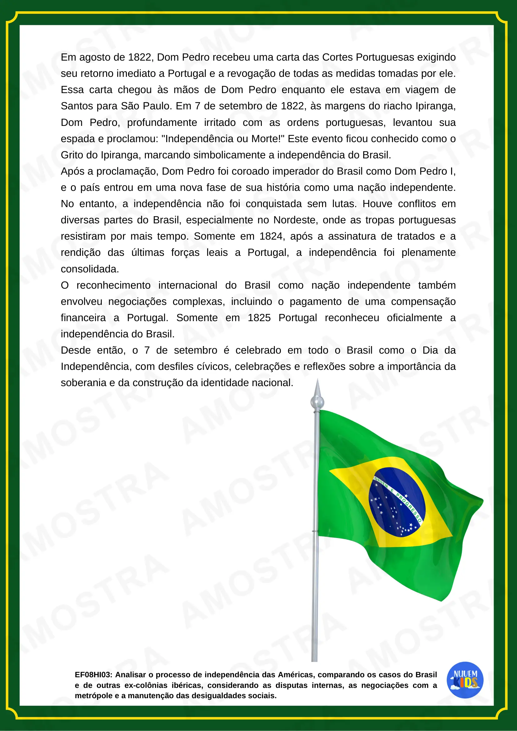 Brinde Atividades 7 de Setembro - Imagem 1