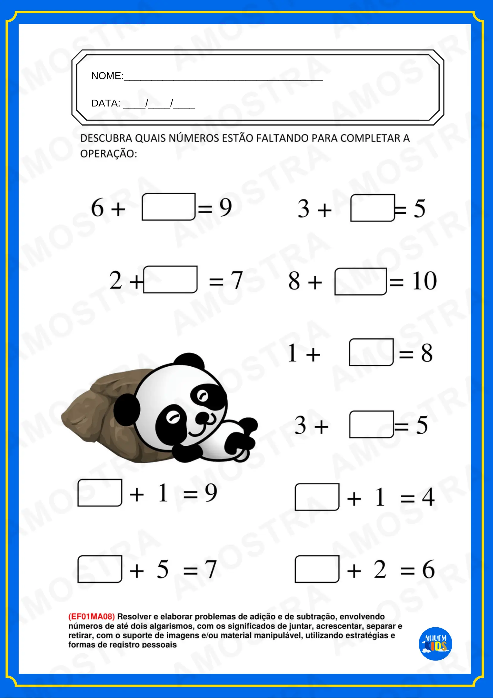 Brinde Atividades de Matemática para Alfabetização - Imagem 2