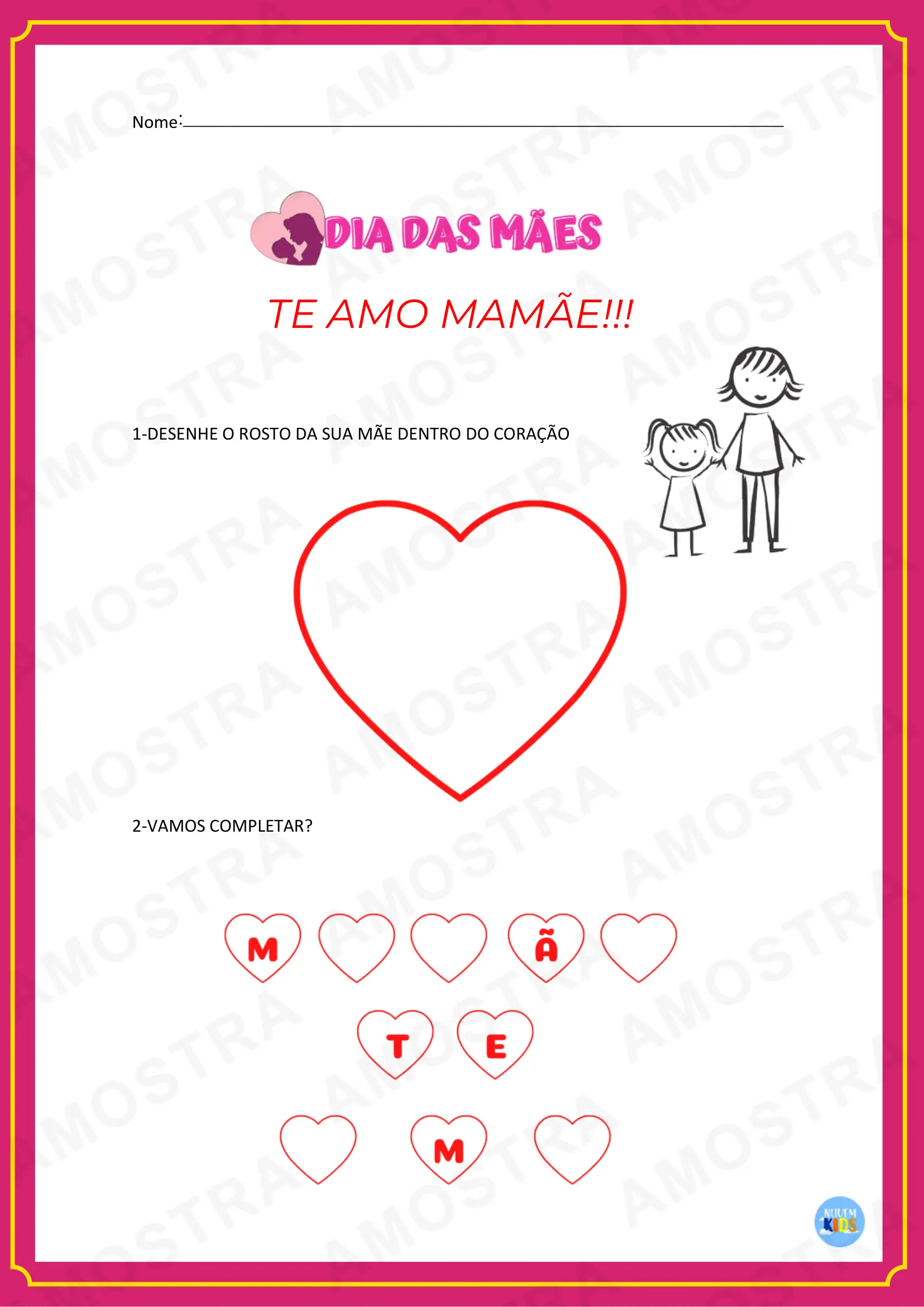 Brinde Atividades do Dia das Mães - Imagem 1