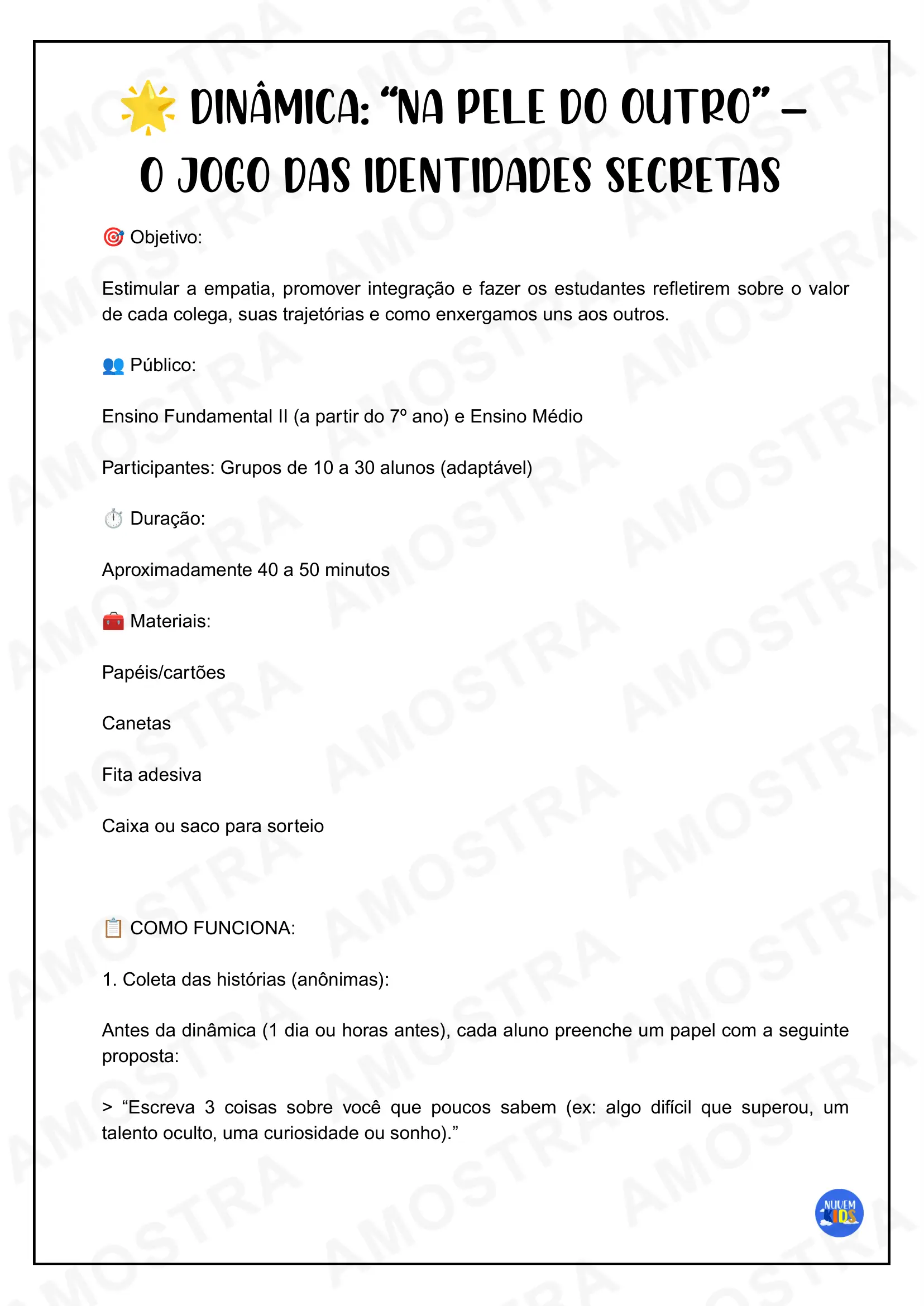 Brinde Atividades Dia do estudante - Imagem 1