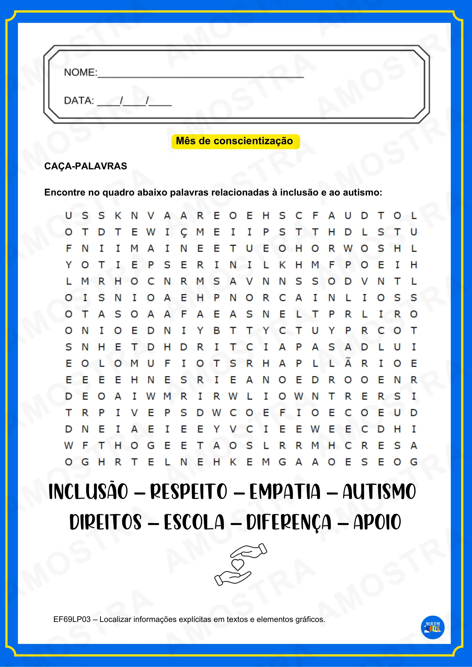 Brinde Atividades Autismo – Mês de Conscientização - Imagem 4