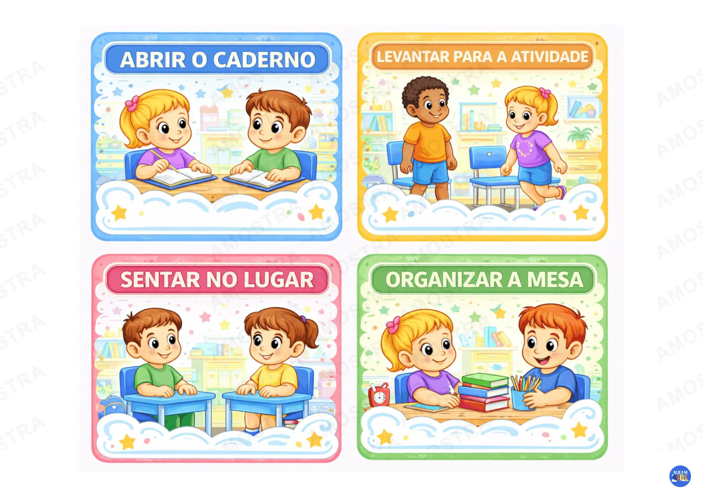 Cards Rotina Escolar Educação Infantil - Imagem 7