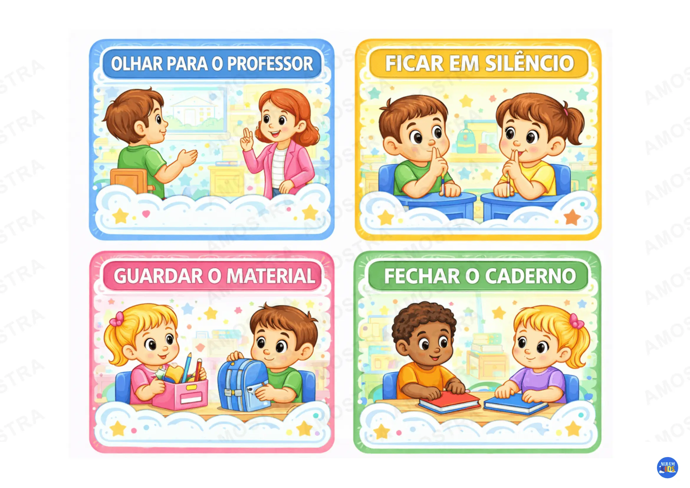 Cards Rotina Escolar Educação Infantil - Imagem 8