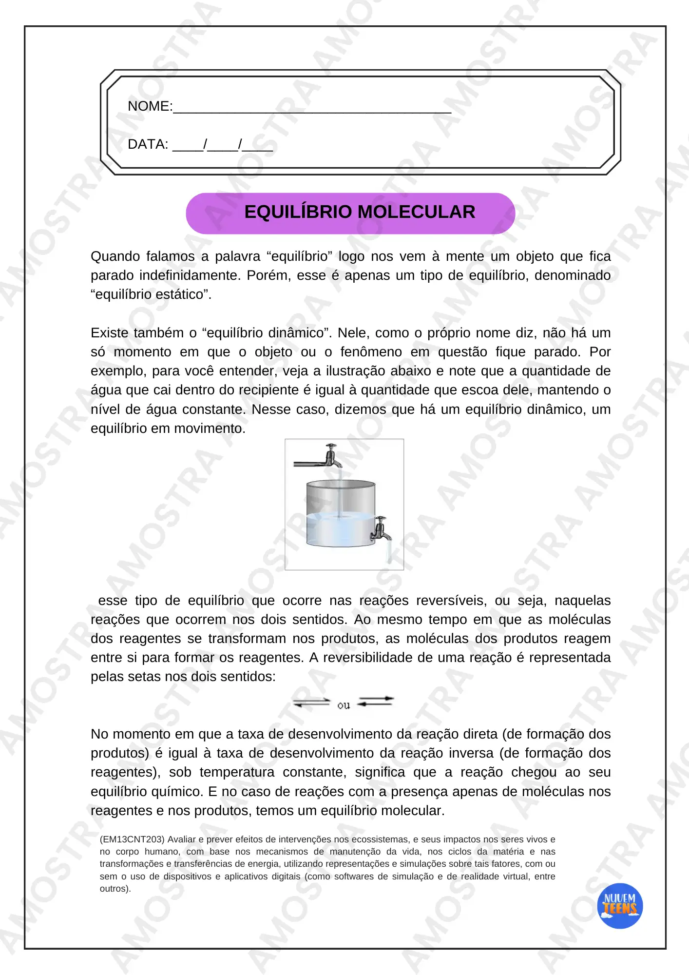 Atividades de Química Ensino Médio - Imagem 3