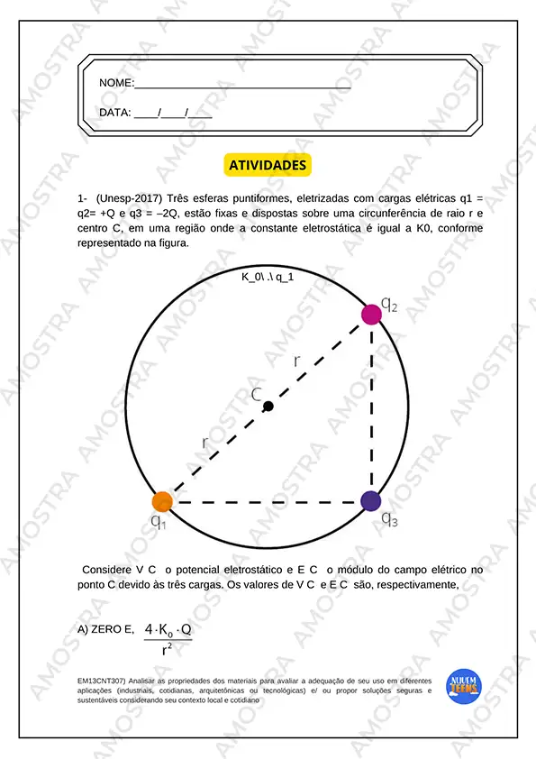 Atividades de Física Ensino Médio - Imagem 5