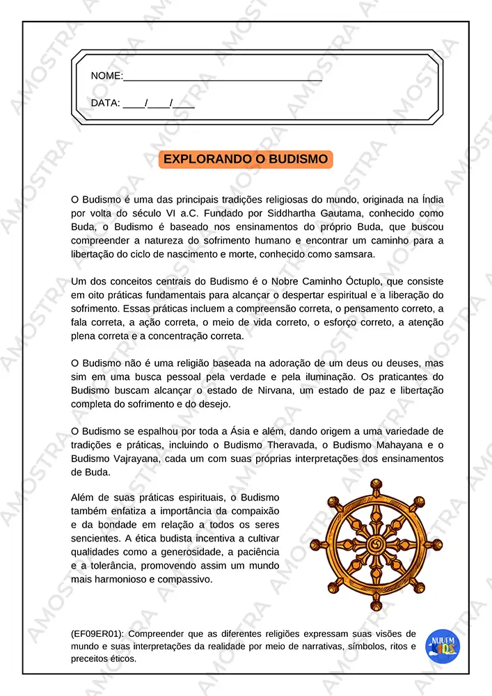 Atividades de Tradições Religiosas 6º ao 9º Ano - Imagem 6