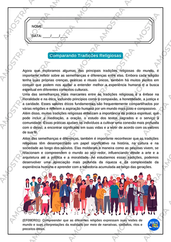 Atividades de Tradições Religiosas 6º ao 9º Ano - Imagem 8