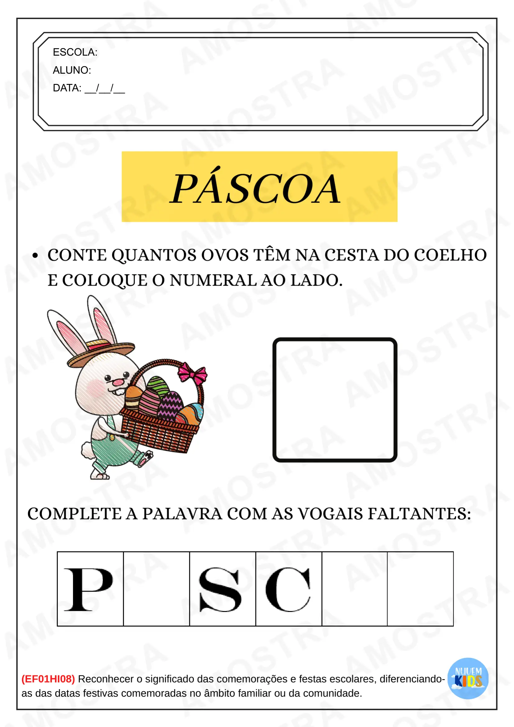 Atividades de Páscoa Séries Iniciais - Imagem 7