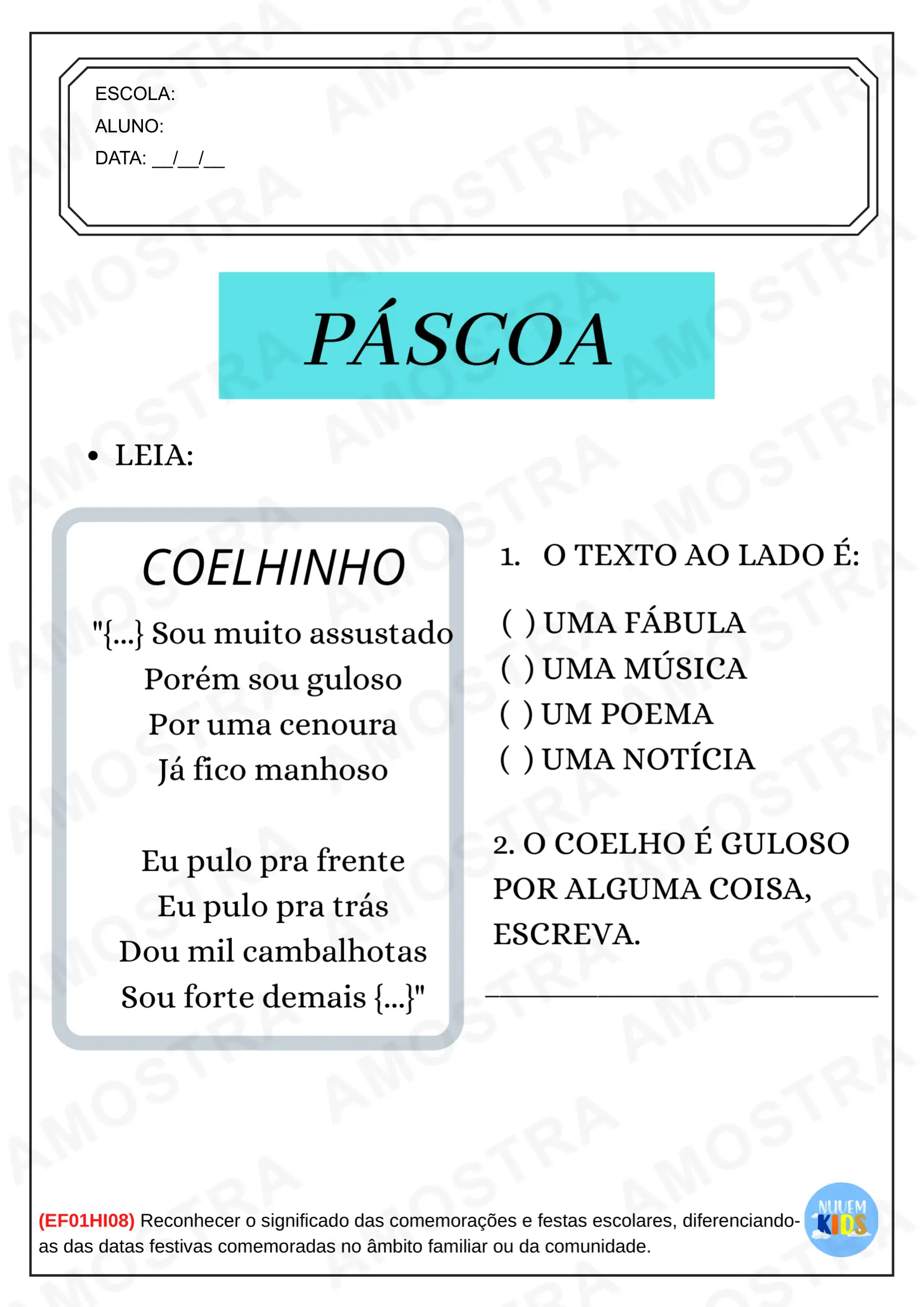 Atividades de Páscoa Séries Iniciais - Imagem 9