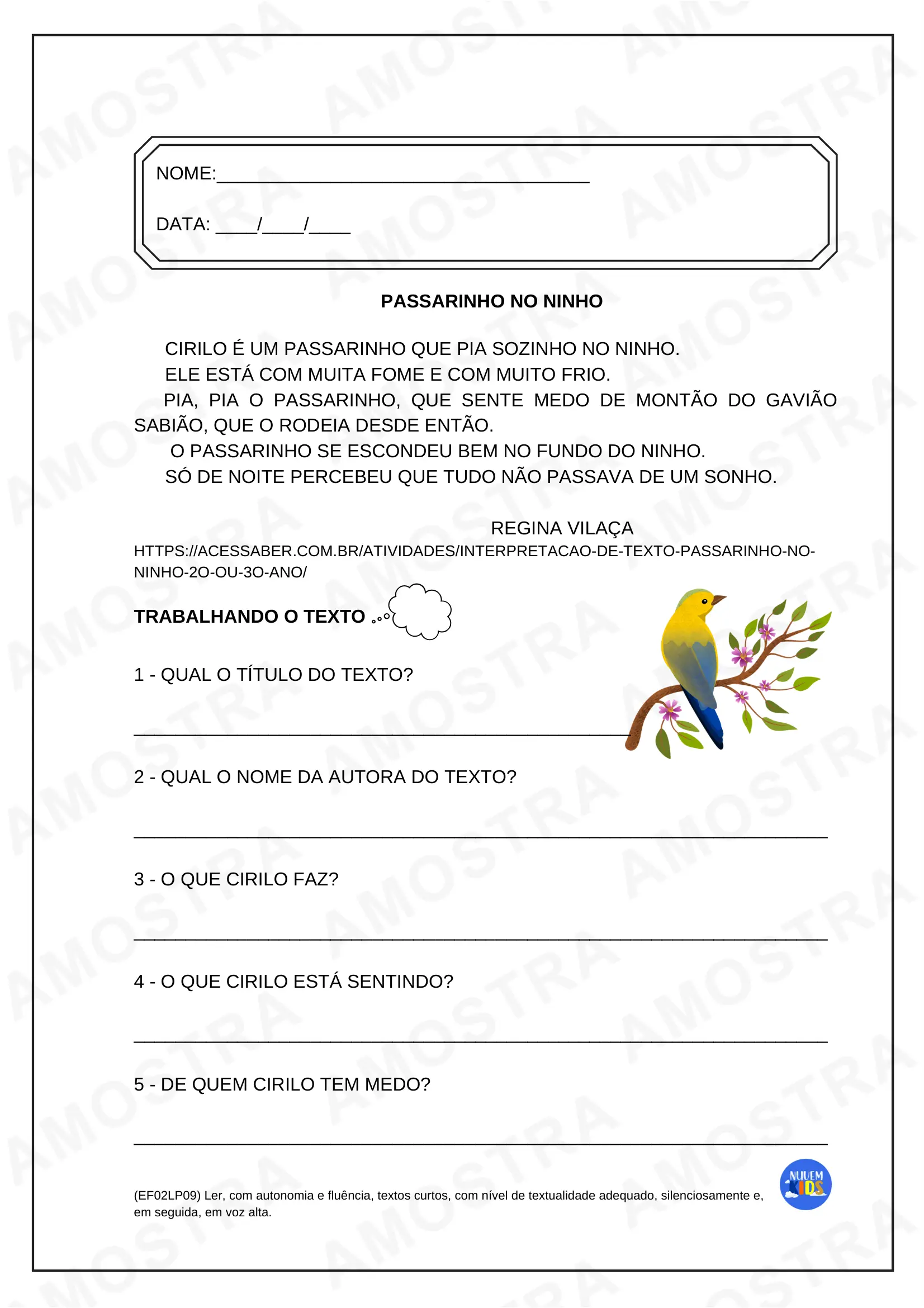 Atividades de Interpretação Textual para Fundamental 1 - Imagem 11