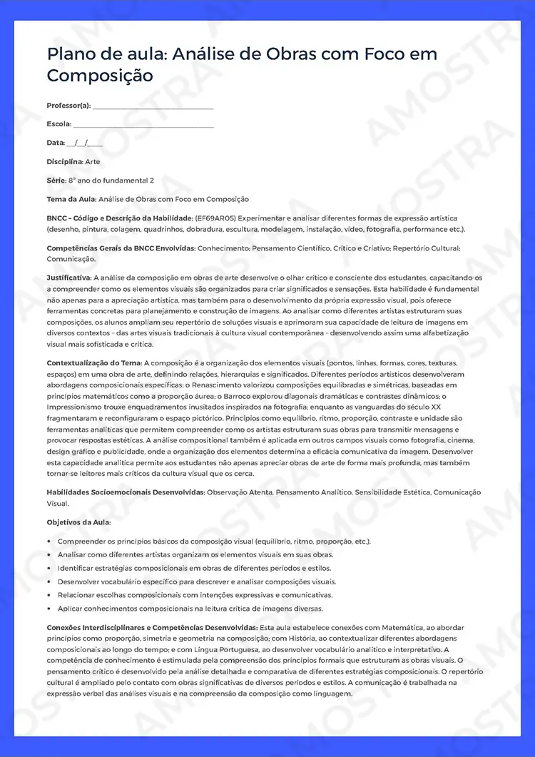 Planejamentos de Aula Arte 6º ao 9º Ano - Imagem 4
