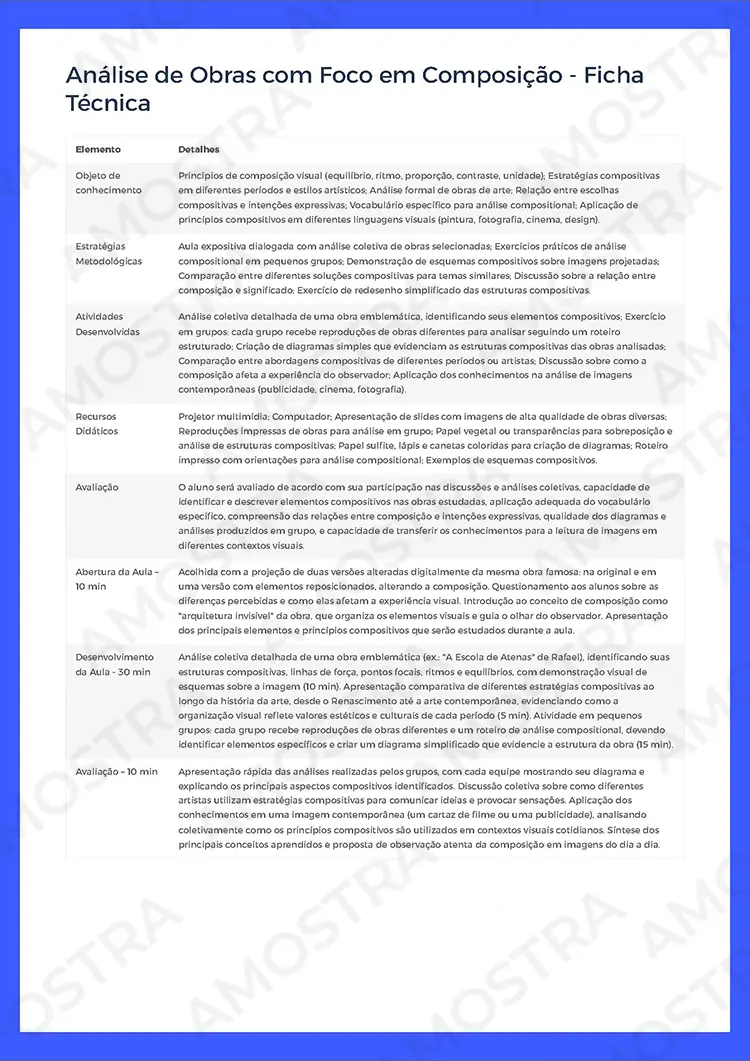 Planejamentos de Aula Arte 6º ao 9º Ano - Imagem 2