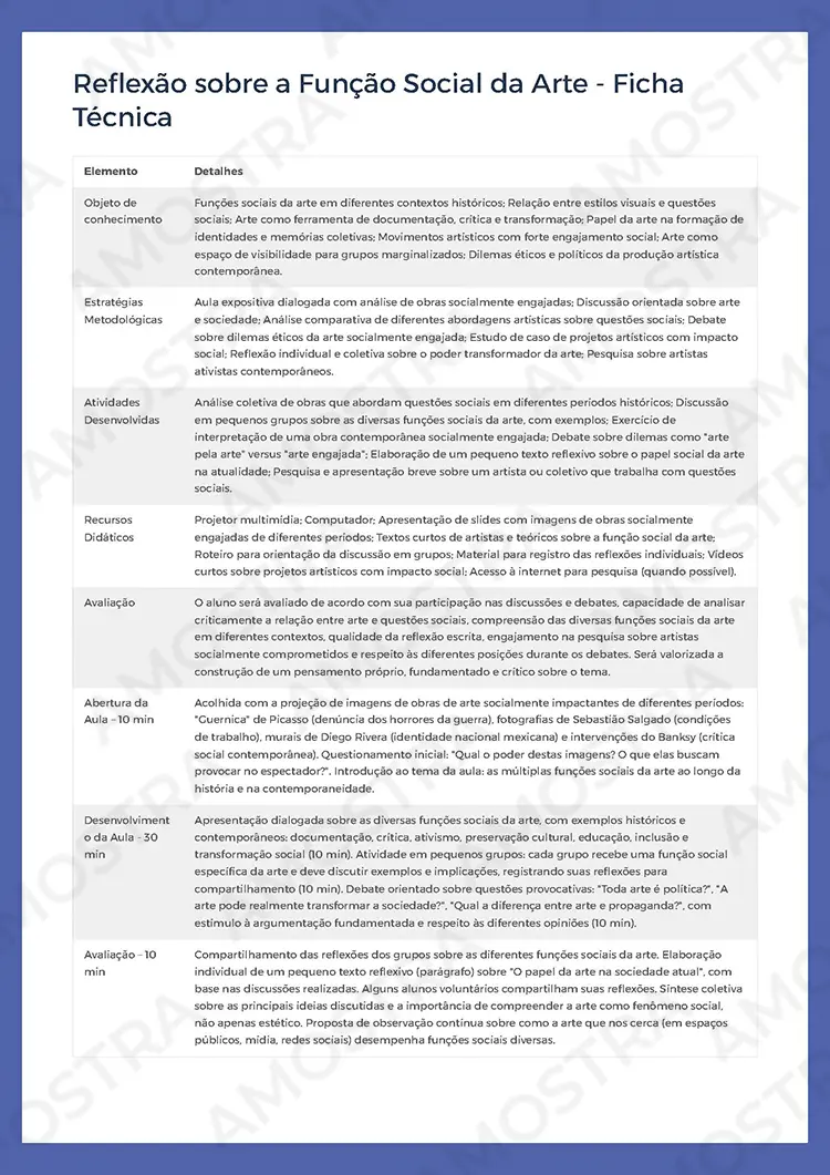 Planejamentos de Aula Arte 6º ao 9º Ano - Imagem 7