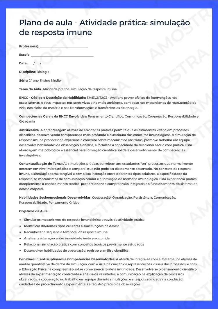 Planejamentos de Aula Biologia 1ª a 3ª Série - Imagem 2