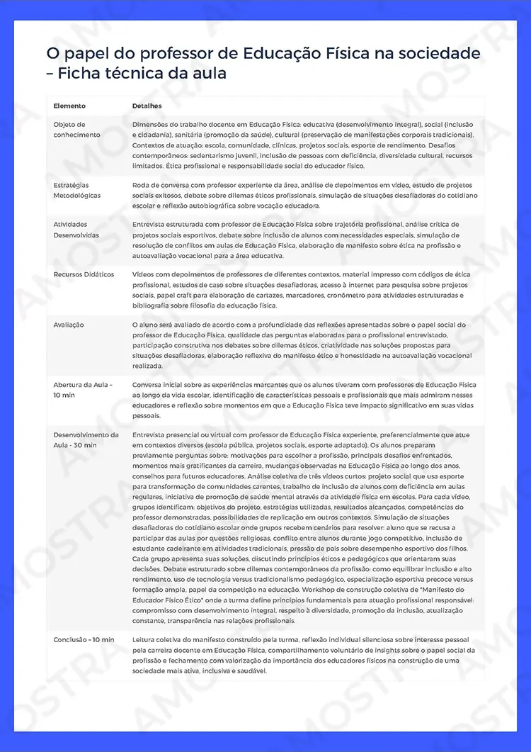 Planejamentos de Aula Educação Física 1ª a 3ª Série - Imagem 3
