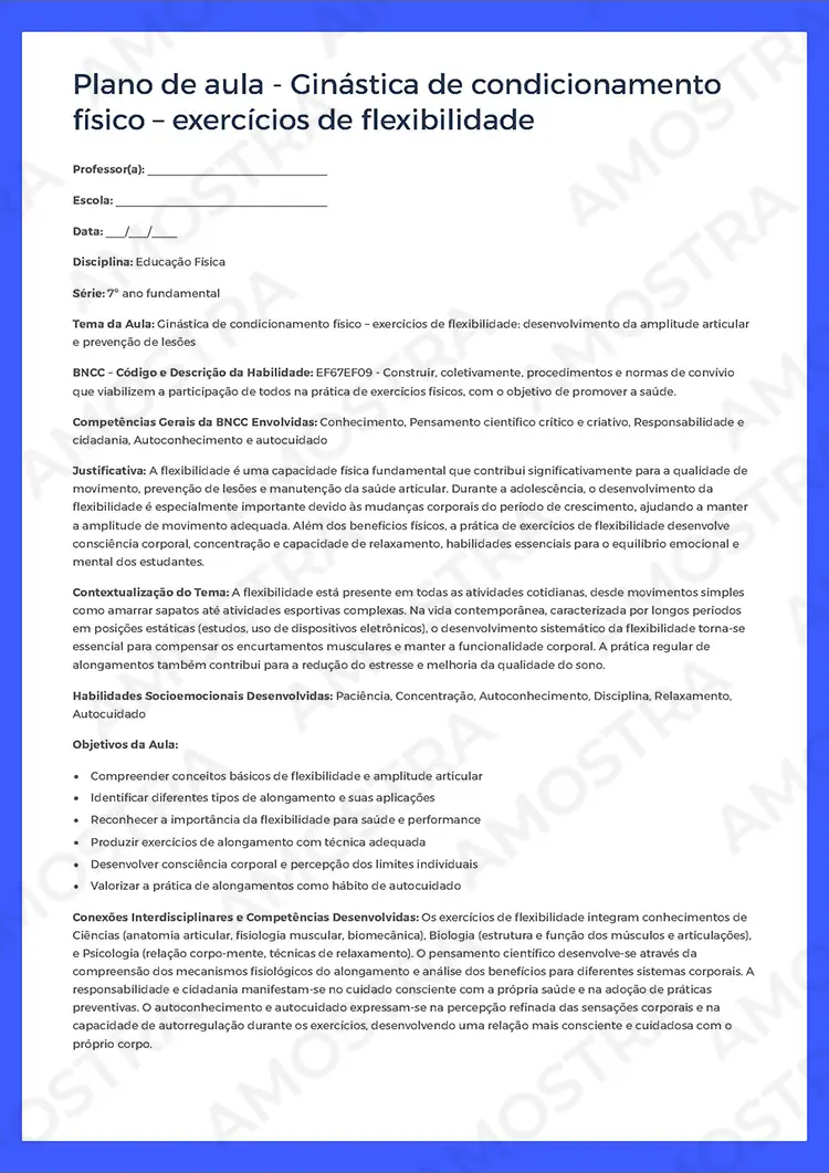 Planejamentos de Aula Educação Física 6º ao 9º Ano - Imagem 2
