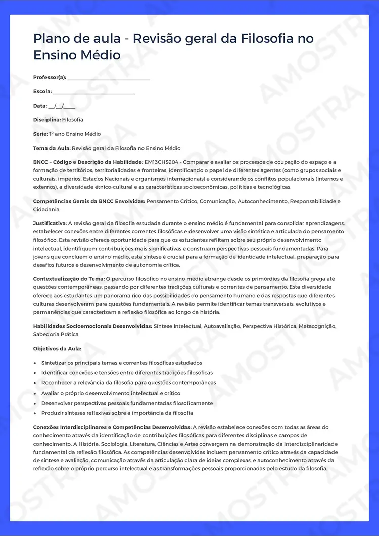 Planejamentos de Aula Filosofia 1ª a 3ª Série - Imagem 5