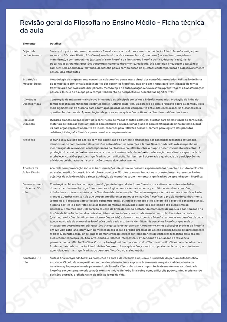 Planejamentos de Aula Filosofia 1ª a 3ª Série - Imagem 6