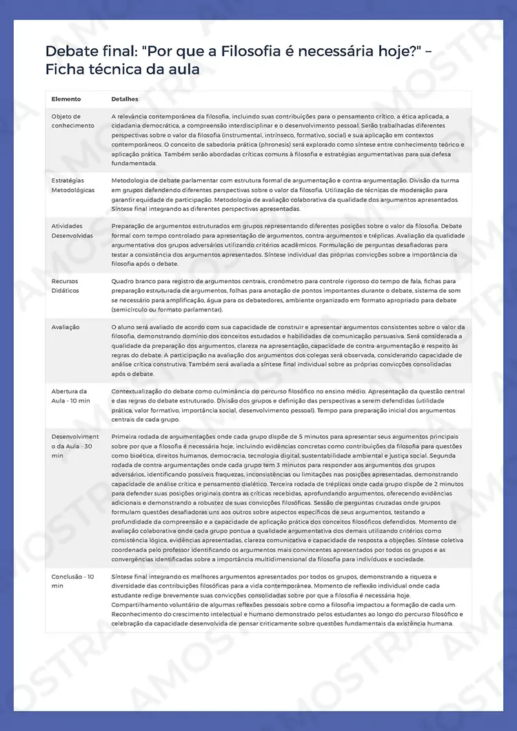 Planejamentos de Aula Filosofia 1ª a 3ª Série - Imagem 2