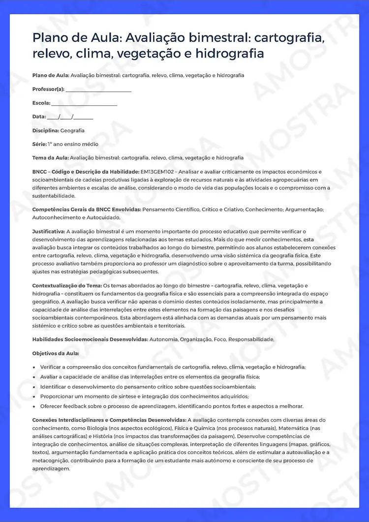 Planejamentos de Aula Geografia 1ª a 3ª Série - Imagem 6