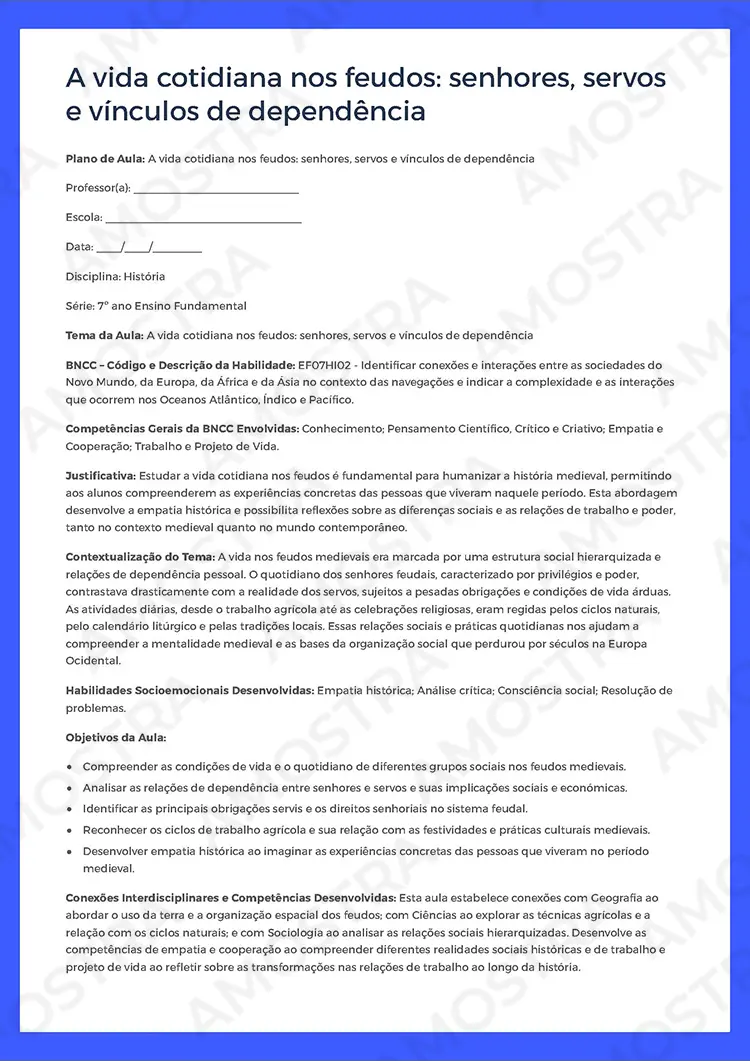Planejamentos de Aula História 6º ao 9º Ano - Imagem 2