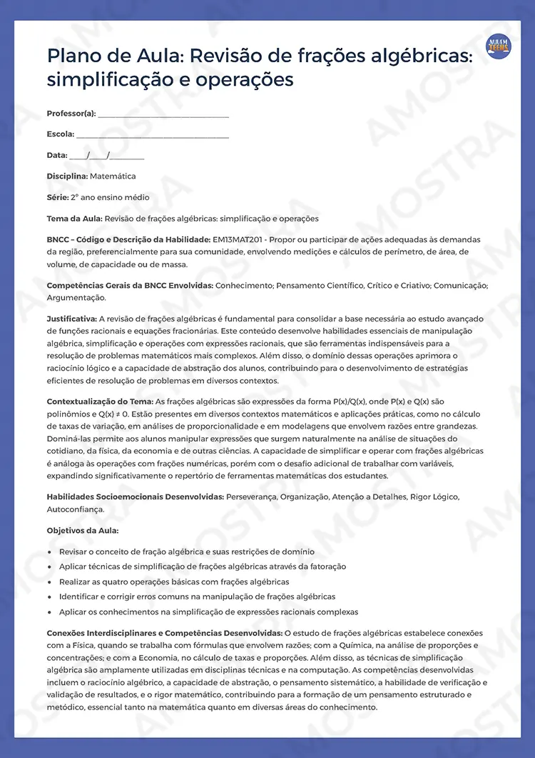 Planejamentos de Aula Matemática 1ª a 3ª Série - Imagem 4