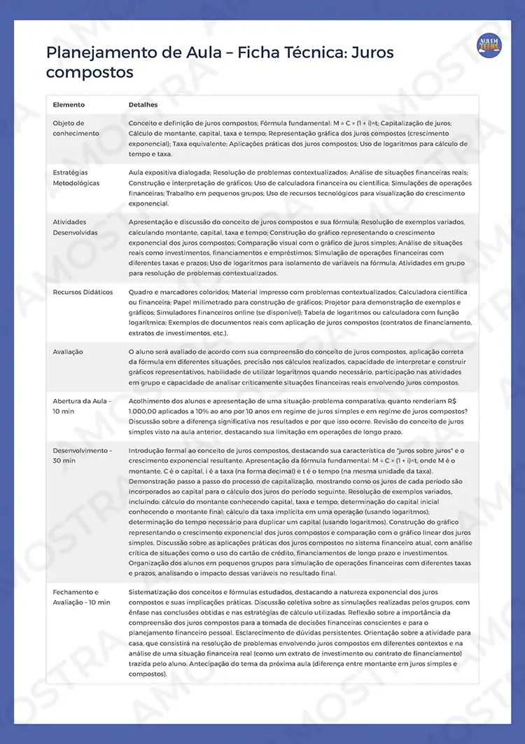Planejamentos de Aula Matemática 1ª a 3ª Série - Imagem 5