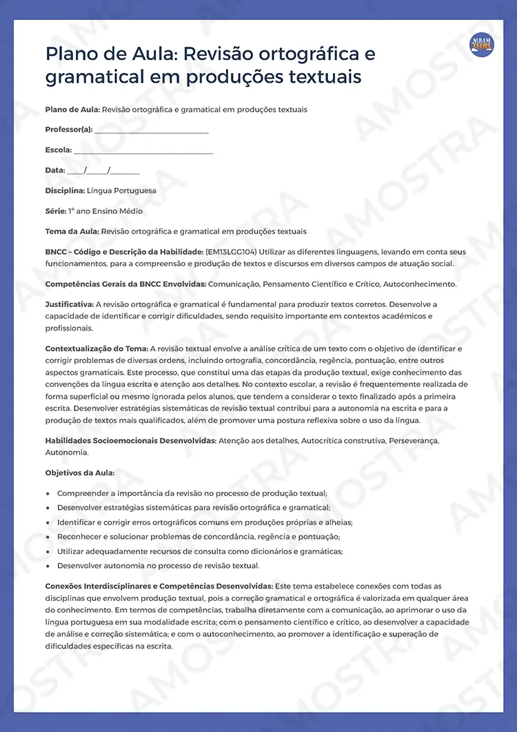Planejamentos de Aula Português 1ª a 3ª Série - Imagem 5